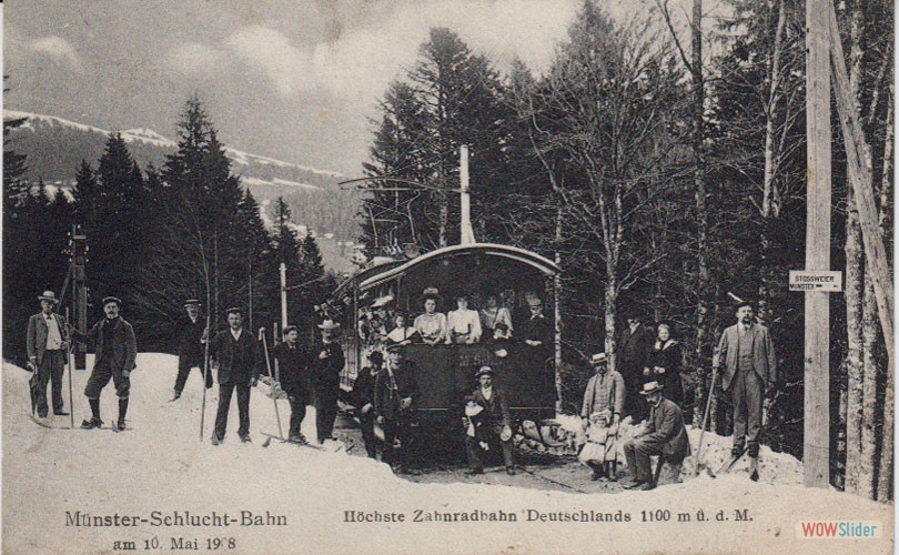 Train inaugural arrêt Altenberg